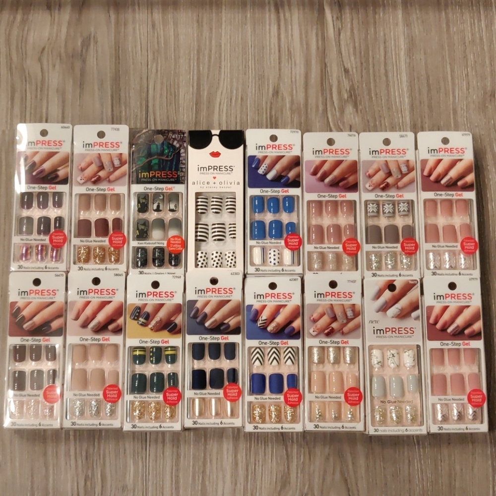 ImPRESS Press-On Nail Set of 16 Boxes - Brand New